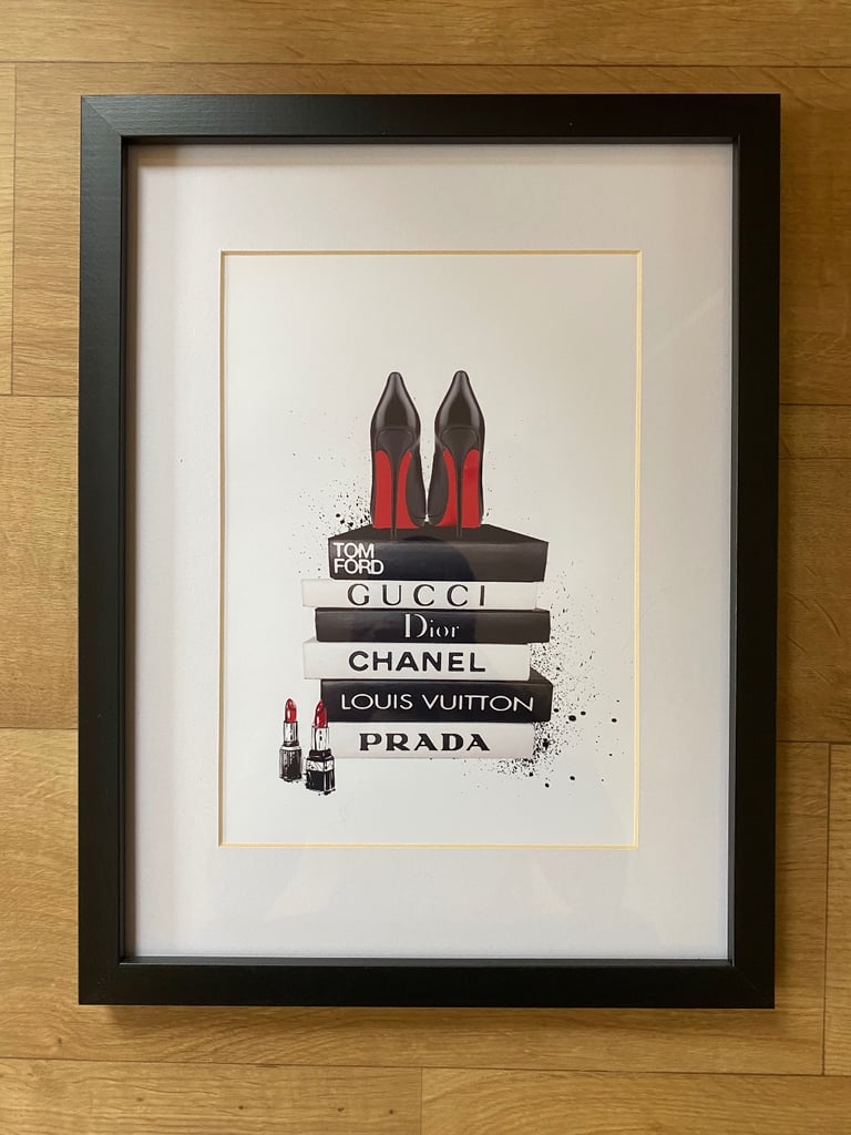 image for Luxury Designer Brands Photo Picture Framed Art *LIKE NEW*