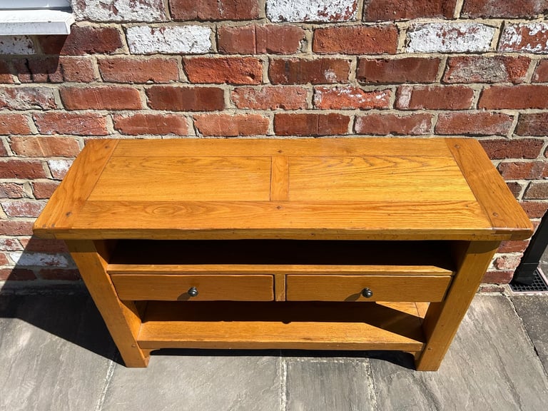 Rustic Solid Oak Console Table - Great Condition 