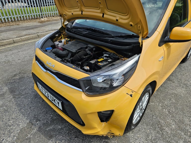2023 73 Kia Picanto 1.0 2 5dr Yellow Damaged Salvage 