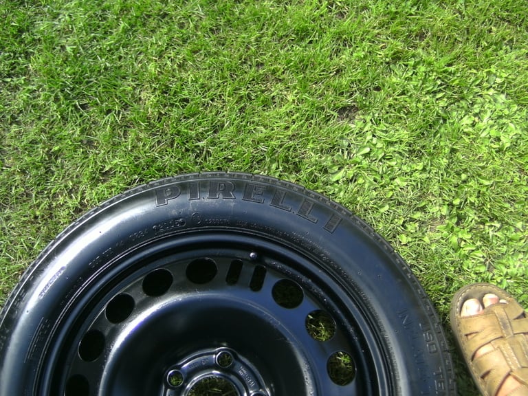 ONE,NEW/AS NEW,VAUXHALL 5 STUD,5 X 110 PCD SPACESAVER SPARE WHEEL,C/W PIRELLI T125/85/16