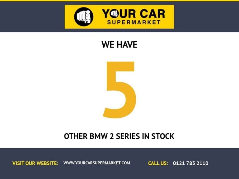 2017 BMW 2 Series 218i Sport 2dr [Nav] COUPE PETROL Manual
