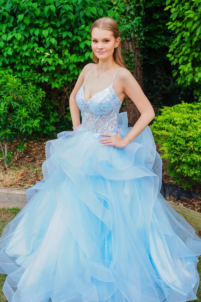 image for Amazing Women's Sequin Dress Prom/Party/Cruise, Size 8,  Pale Blue  Cost £550