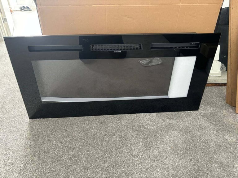 Wall Mounted Electric Fireplace HW42 Black – Brand New, Open Box, Collection Only