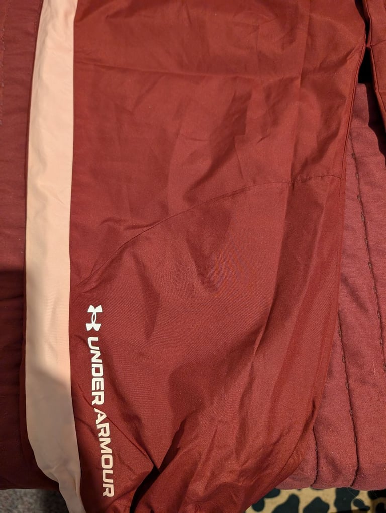 Unisex under armour Maroon UA Woven tracksuit bottoms 