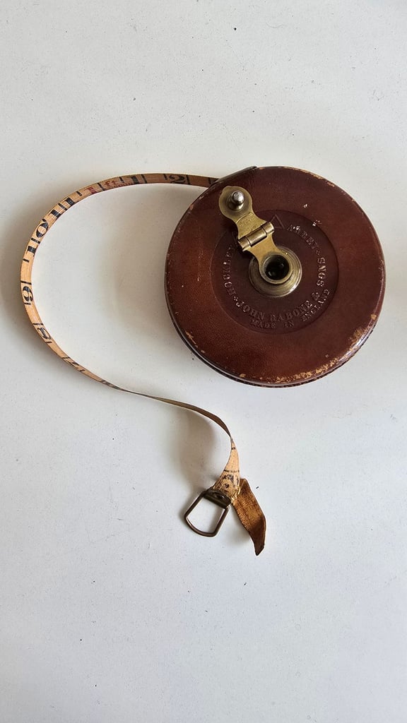 image for Vintage John Rabone & Sons Hockley Abbey Leather Tape Measures 66Ft