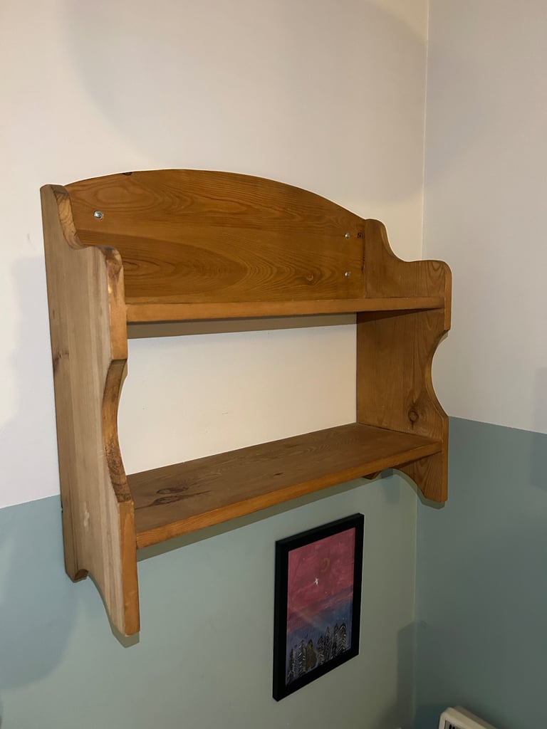 image for Solid Wooden Wall Shelf 