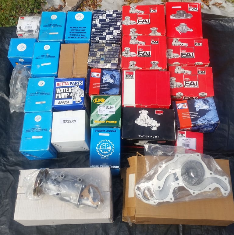 Job lot car parts Land rover, Bedford, opel Ford BMW Leyland etc . Water pumps NOS