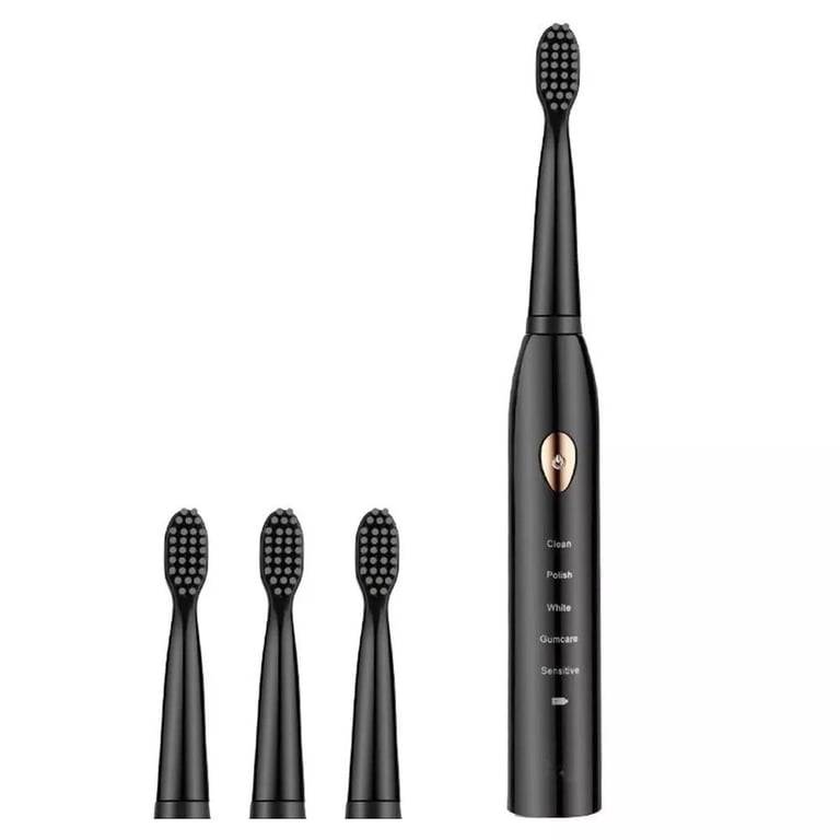 image for New Black Rechargeable 5 Modes 3 Brush Heads USB Electric Sonic Toothbrush.POST OR COLLECT!