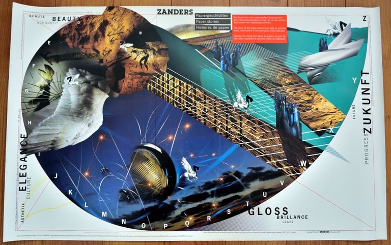 4x Zanders (German paper manufacturer) posters, ca. 1995
