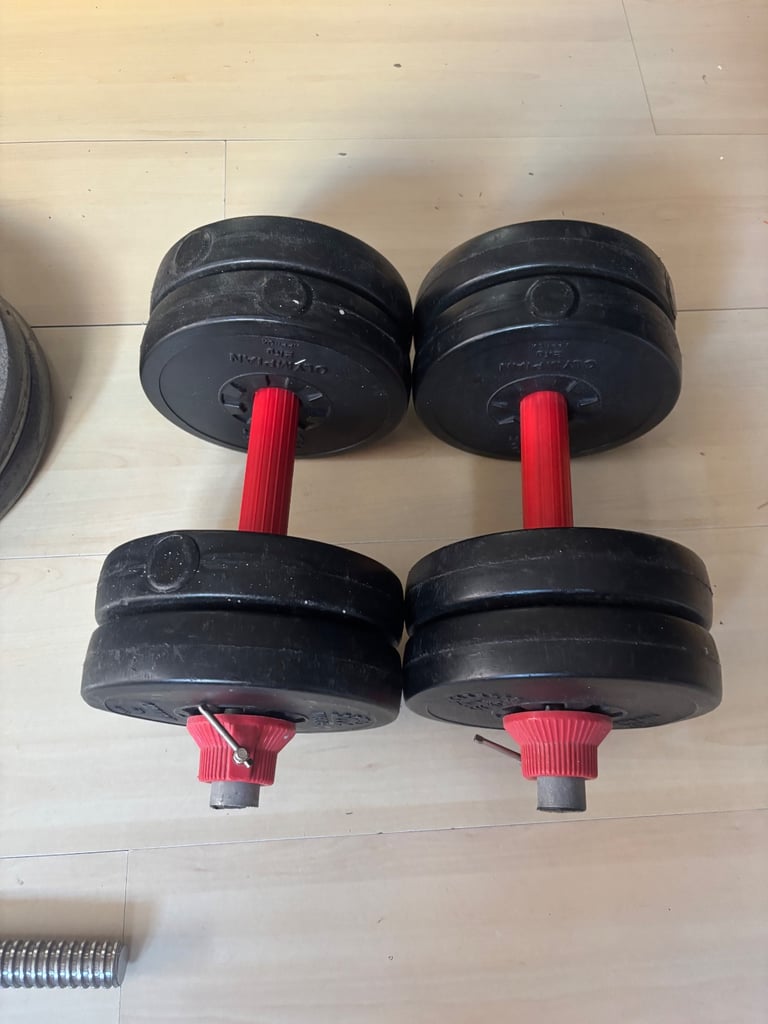 Home Gym Bundle – Bench, Weights, Dumbbells & EZ Curl Bar