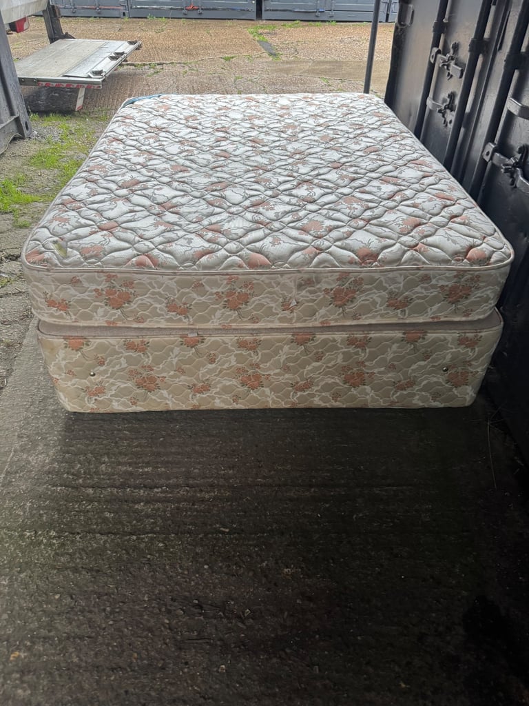 image for Silent Knight Double Bed and Mattress 