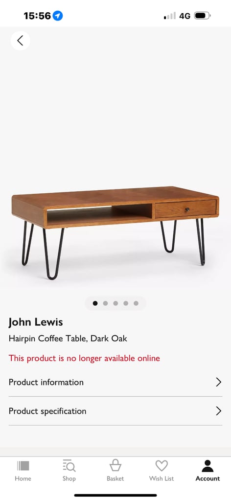 John Lewis coffee table 