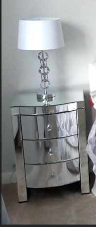 Beautiful mirrored bedside