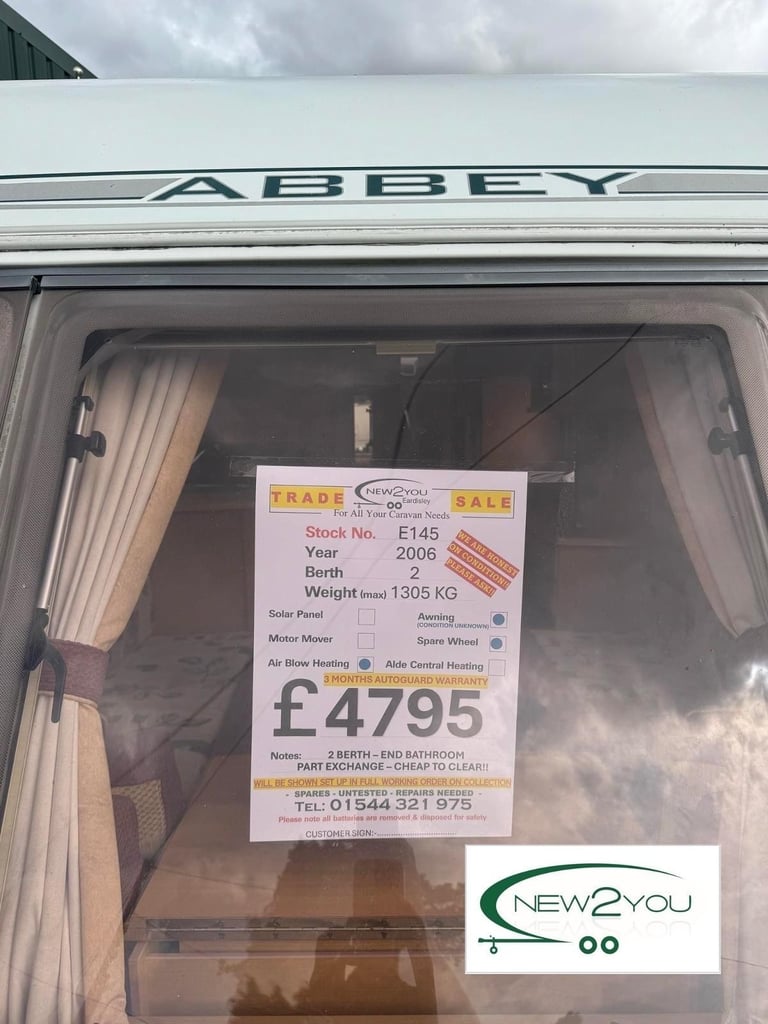 2006 Abbey GTS 215 2 Berth Caravan -  STOCK E145