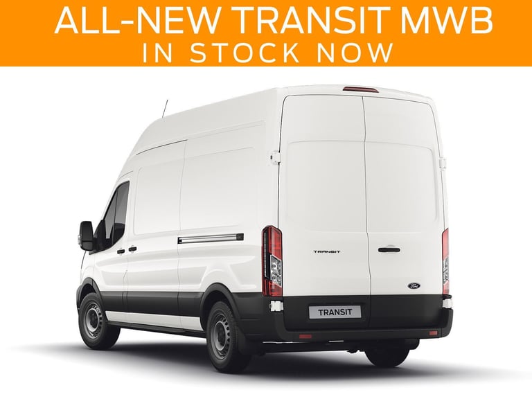 BRAND NEW Ford Transit 350M L2 H3 Leader Van 2.0L 130PS 6 Speed in Frozen White