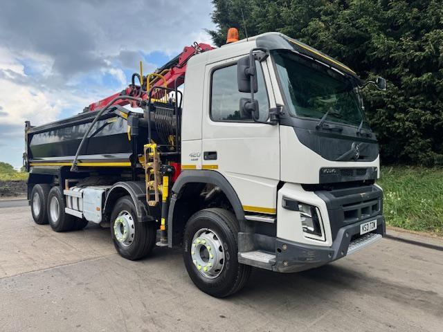image for 2021 21 Volvo FMX 420 E6 8x4 steel tipper Epsilon M125L crane & grab weigher 