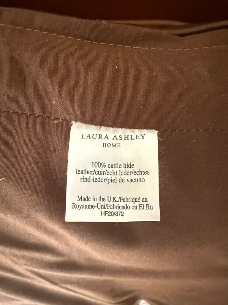Laura Ashley Southwold leather reclining armchair in Mahogany