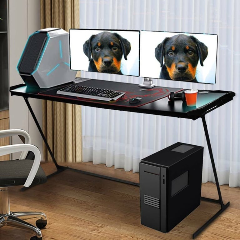 New 150cm Large Gaming Desk PC Computer Table Z Shaped Workstation Home