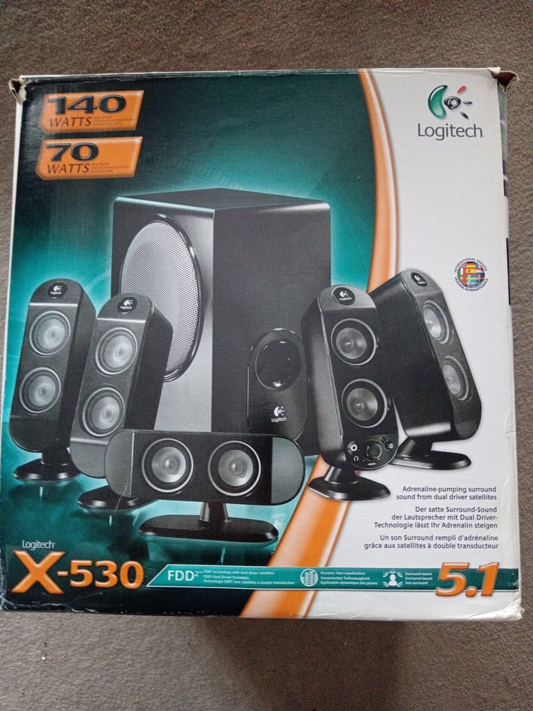 image for Logitech surround sound speakers