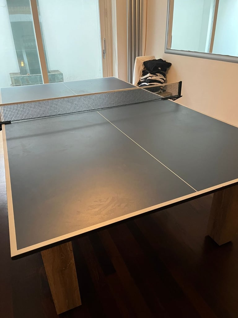 Pool table with table tennis top