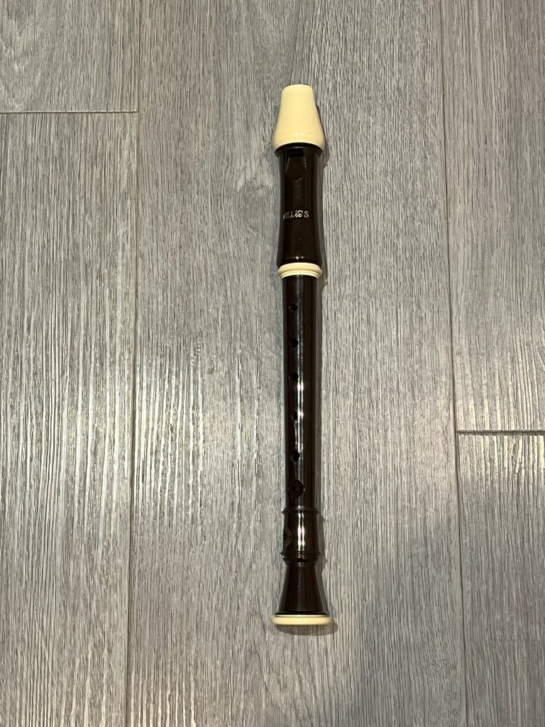 Vintage Set of 4 Aulos Recorders in hard carrying case with plush lining