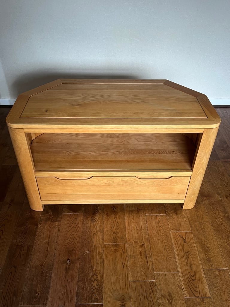 image for Solid oak TV unit