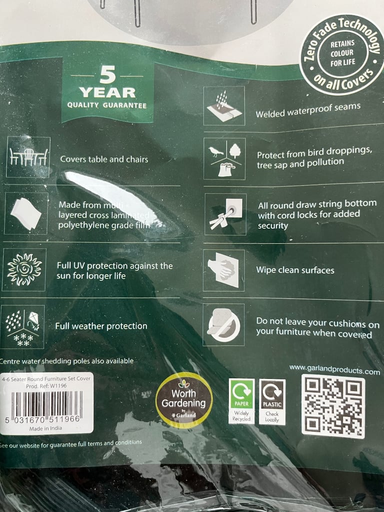 Garden furniture cover