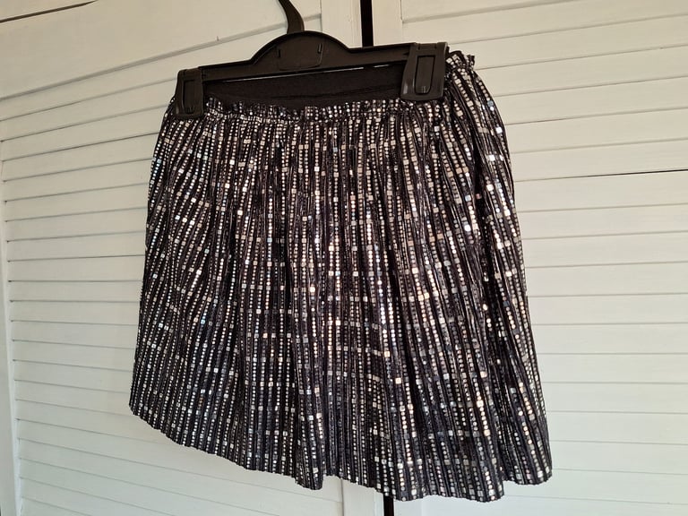 image for Black/metallic/sequin skirt