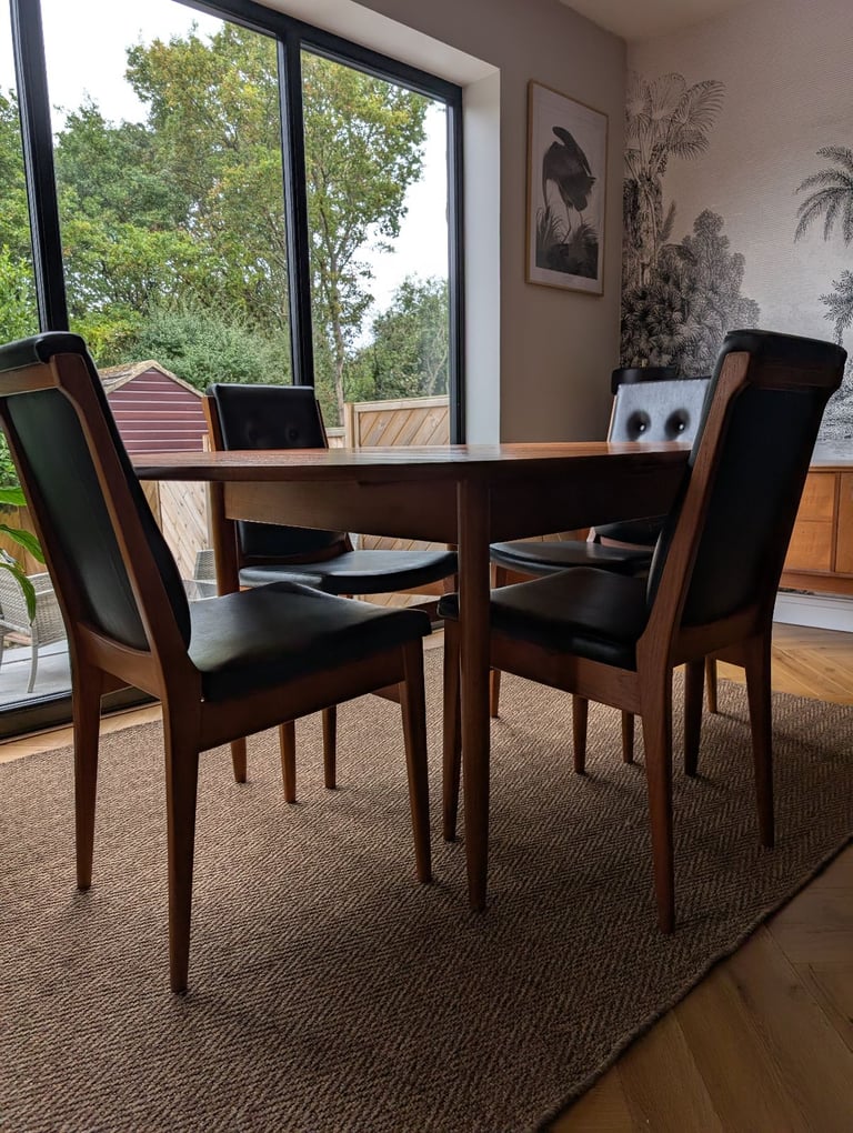 image for Mid Century Dining Table and Chairs
