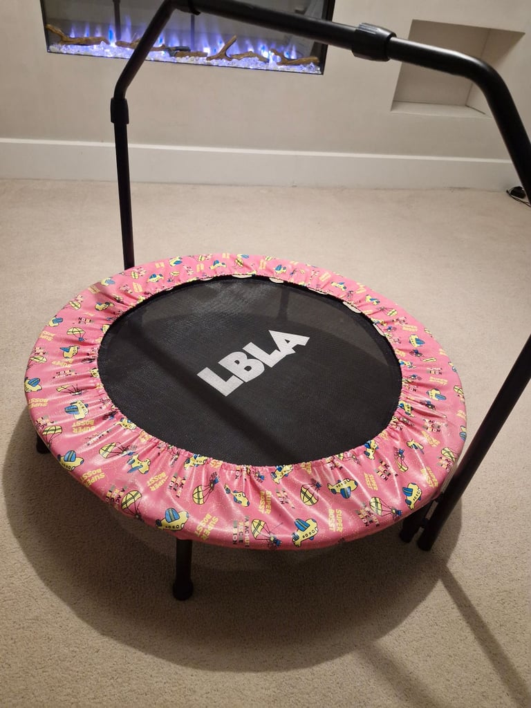 image for LBLA 36 inch kids pink trampoline-easy to store