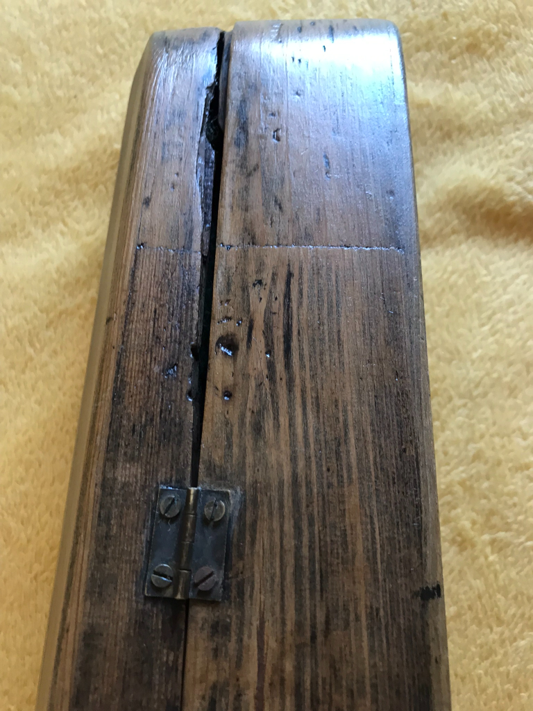 Antique Wooden ‘ Coffin ’ Violin Case Victorian Edwardian Wood