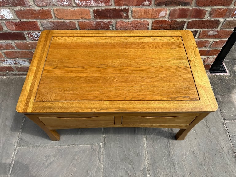 Rustic Solid Oak (Double-Sided) Coffee Table - Great Condition 