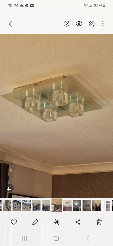 Colours ceiling lights with remote