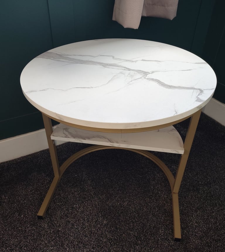 image for Faux marble effect side table