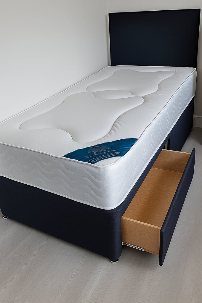 Divan Bed with Storage Drawers and Plush Mattress for Ultimate Bedroom Comfort