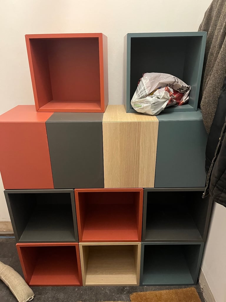 12 IKEA Eket Wall Storage Cubes