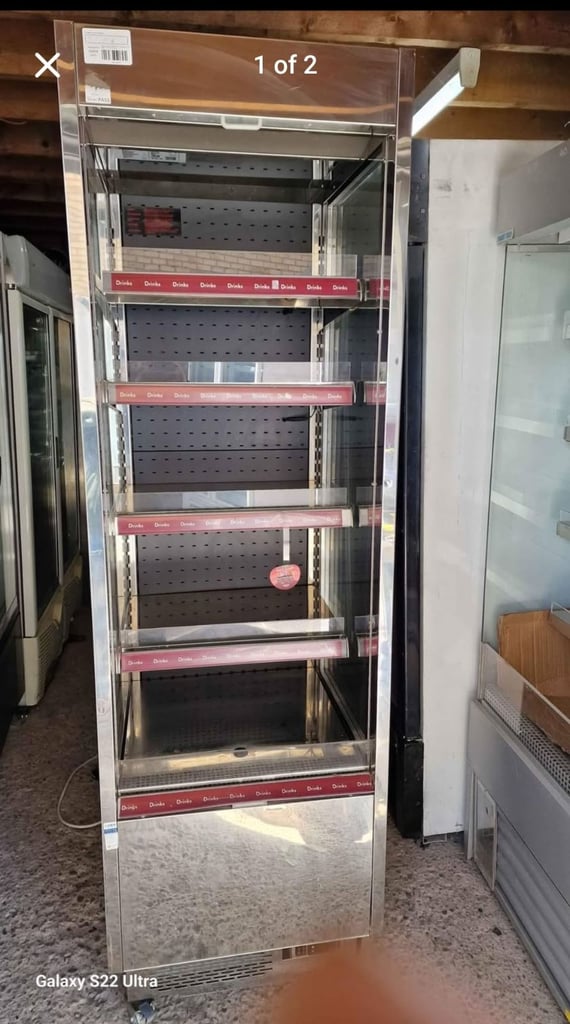 image for KASTOR COMMERCIAL SLIMLINE MULTIDECK DRINKS AND FOODS DISPLAY COOLER STAINLESS STEEL FULLY WORKING 