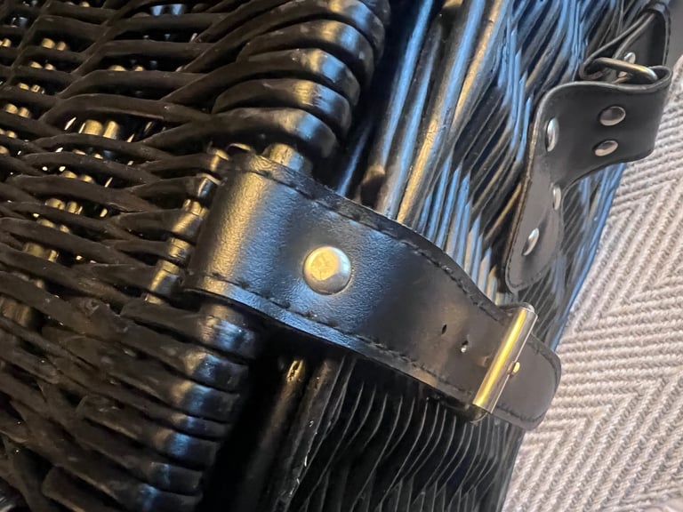 Stylish Black Wicker Hamper