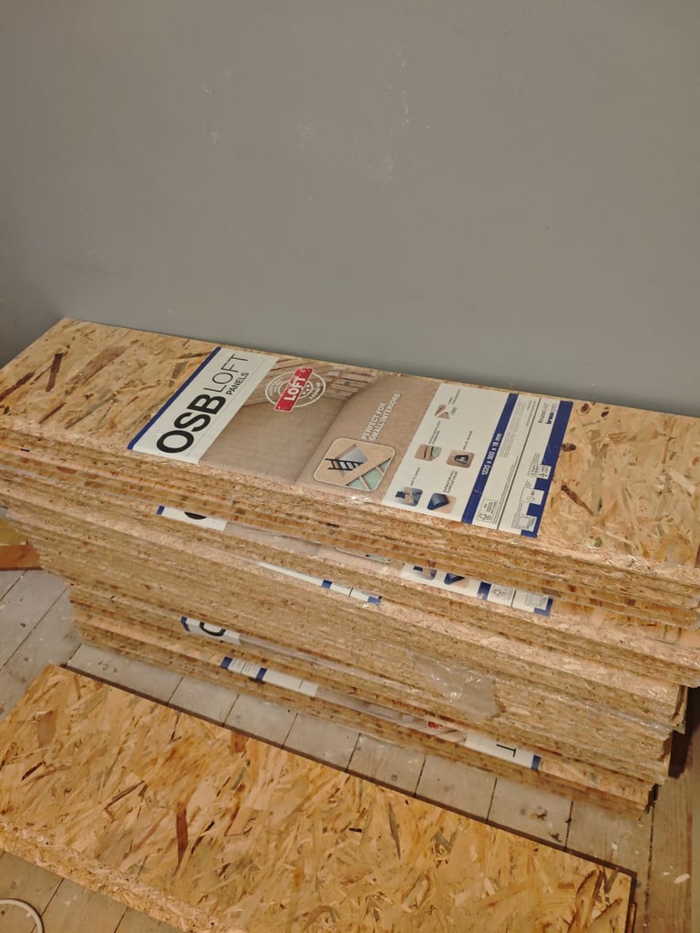 image for New loft panels tongue and groove OSB 3 x 12 (3 per package)