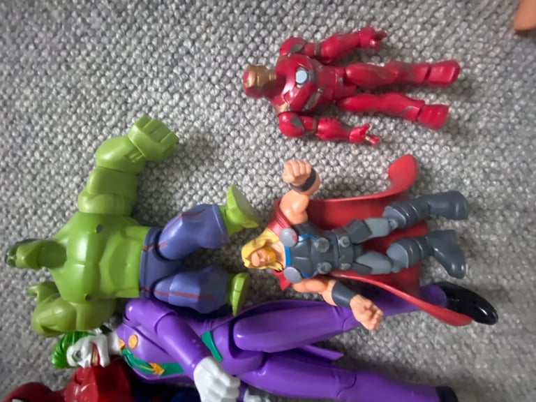 Marvel characters and Stretch Armstong