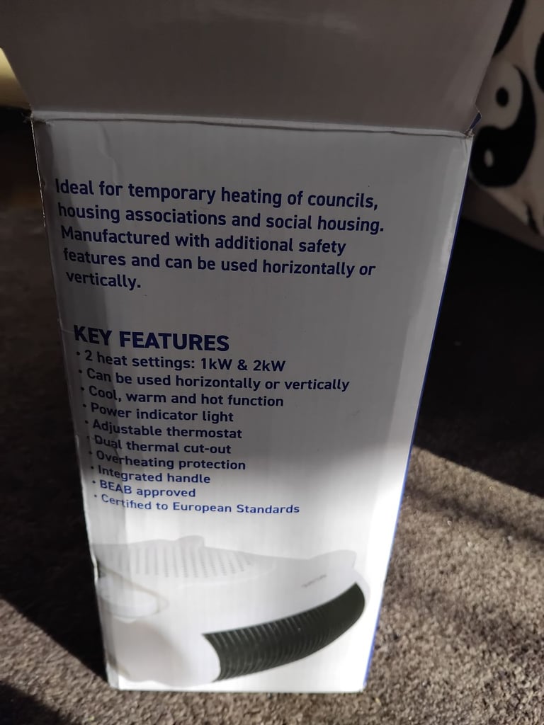 Fan heater thermostat controlled new