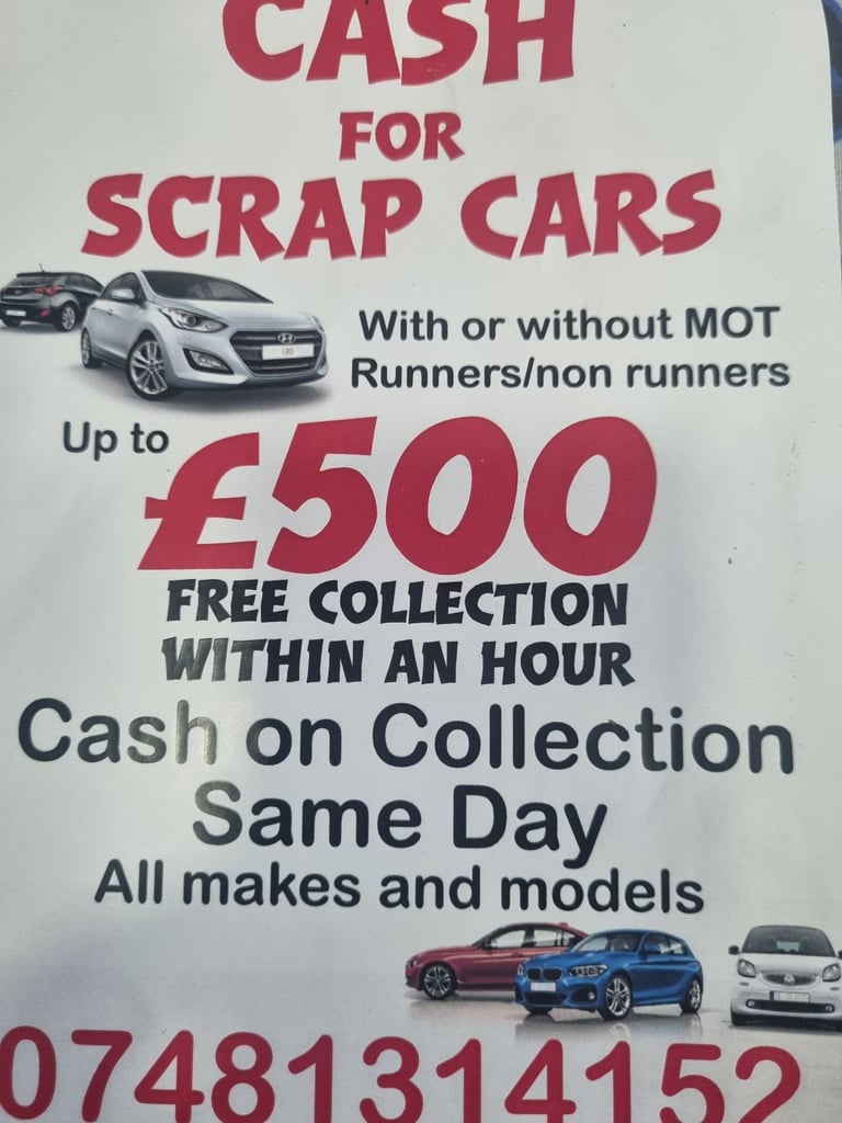 Scrap cars bought for cash/mot failure/cash for cars Stoke On Trent scrap cars