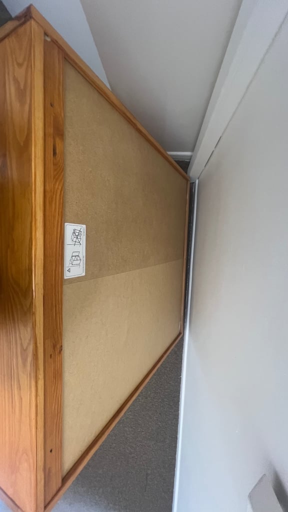 Wood stained shelves 