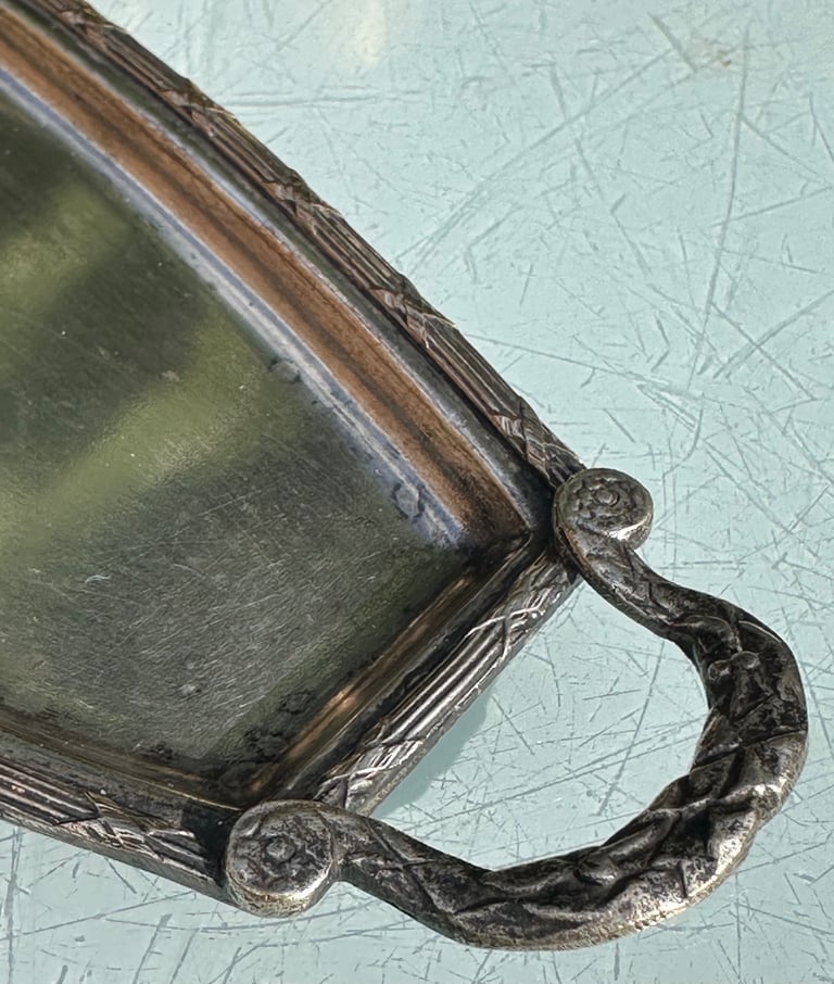 ANTIQUE FRENCH HUNTING SHOT CUP SET OF SIX STIRRUP CUPS & TRAY - 1900s - WILL POST!