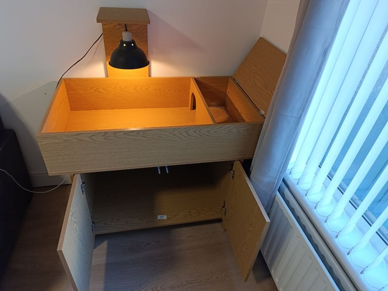 Tortoise Table enclosure with cabinet 