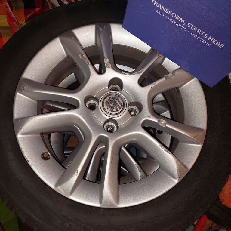 Vauxhall corsa d 16 inch alloys with good tyres