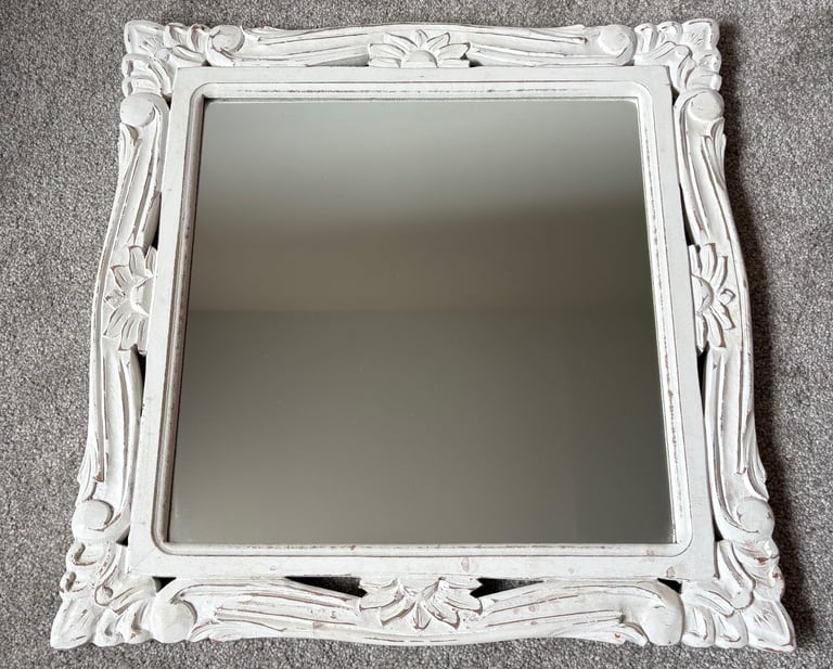 Hand carved, Ornate,  Hardwood, Painted mirror