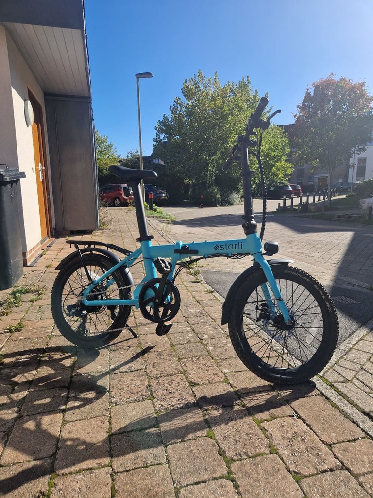 image for Estarli e20 Pro Folding Electric Bike – Blue (Excellent Condition)