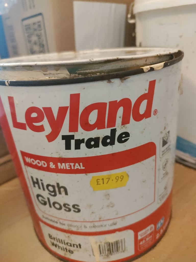 Having a clear out of leftover paint Gloss and Matt Brilliant White