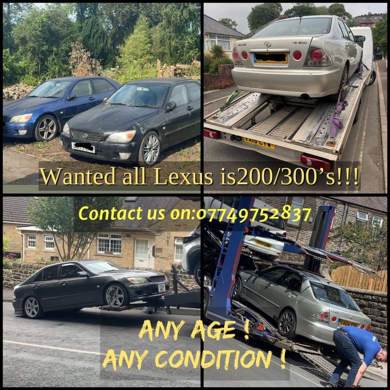 image for ALL LEXUS IS200/300!!!! TOP PRICES PAID!!!!